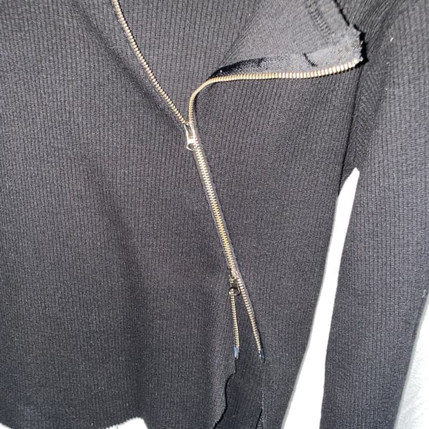 사선 투웨이 롱슬리브 y2k 펑크 고딕 고스