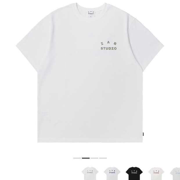 L 아이앱스튜디오 반팔 화이트 그린