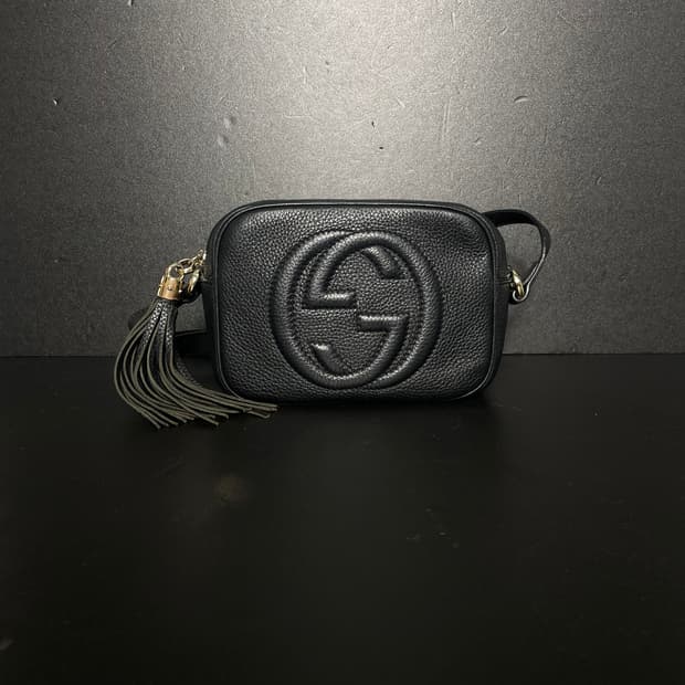 GUCCI 구찌 소호 카프스킨 레더 테슬 디스코백