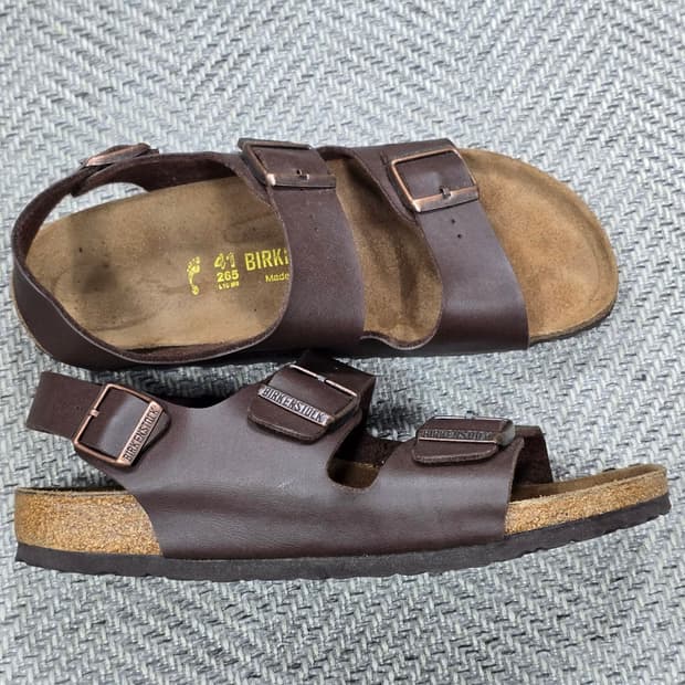 Birkenstock 밀라노 다크브라운 샌들 265