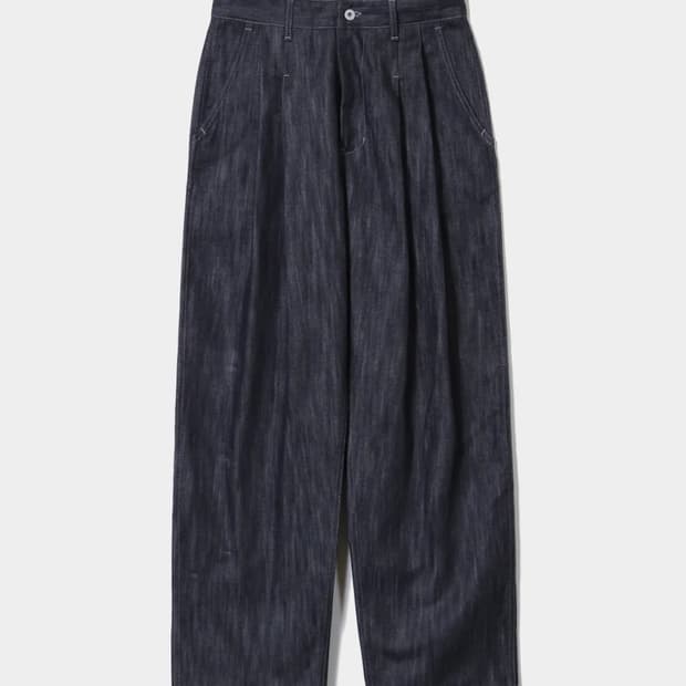 제로 Clean Denim Deep Two Tuck pants 
