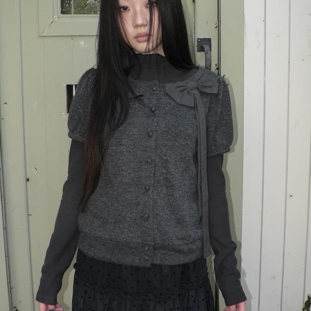 Morron 모론 레이어드 리본 트윈 탑 세트