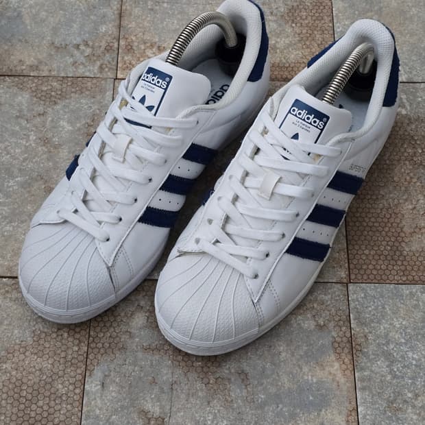 (275)아디다스 슈퍼스타 화이트 블루