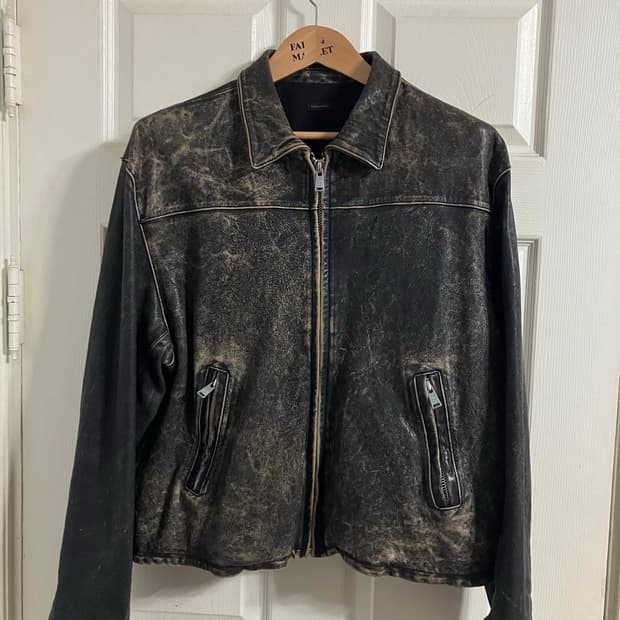 fading market 가죽 자켓