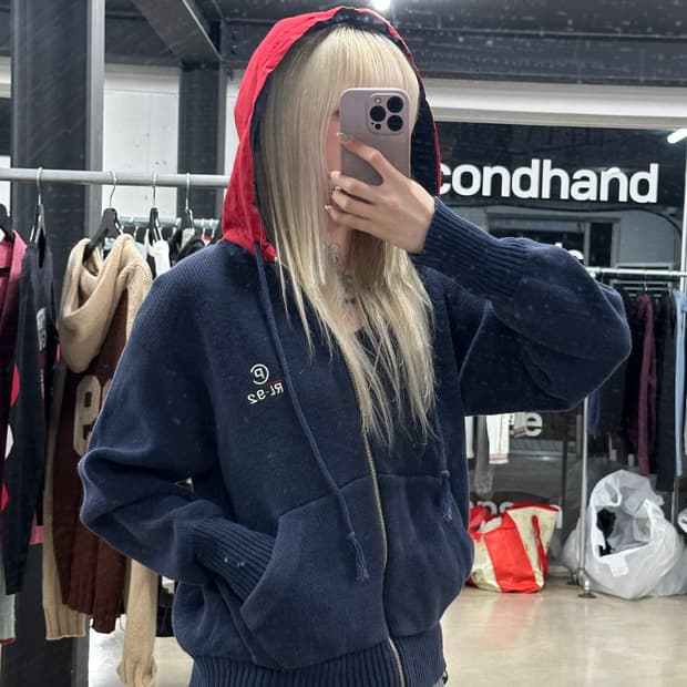 Polo 폴로 랄프로렌 90’s  RL-92 코튼 니트 후드집업