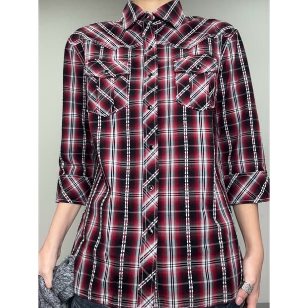 빈티지 펑크룩 락시크 셔츠