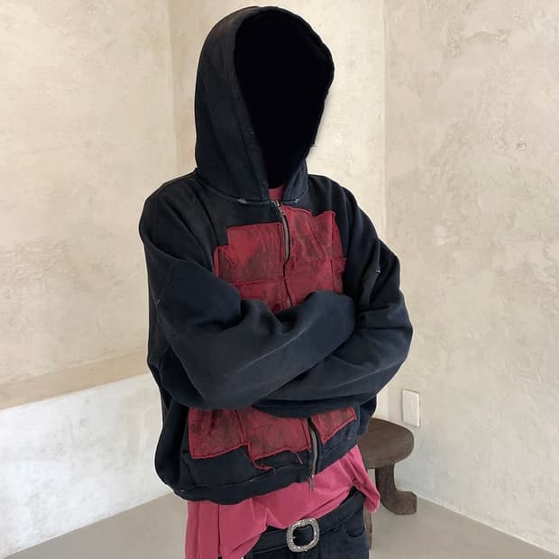 [1] 언더마이카 버닝 웨이스트랜드 멀티 패치드 후드집업