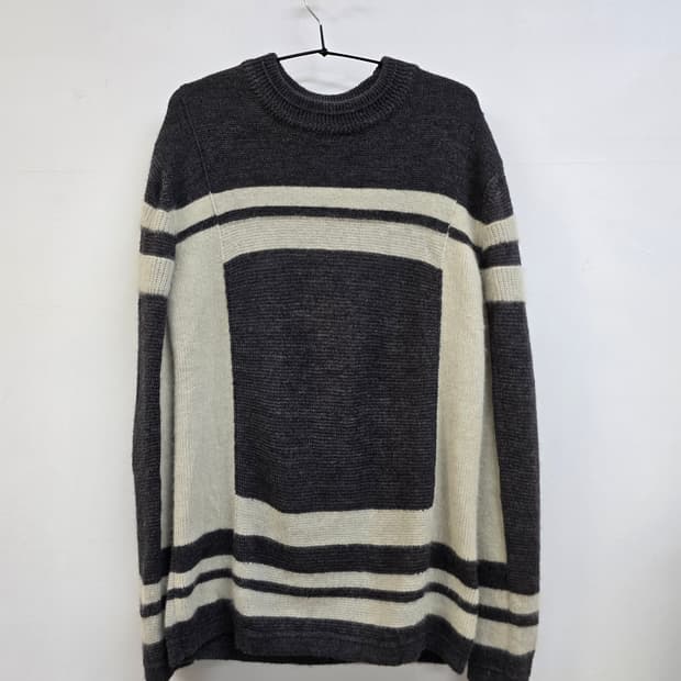 한섬 시스템 알파카 양모 니트