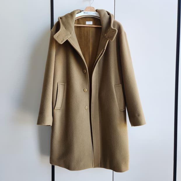 홈리 homly 후드 코트 카멜 2사이즈