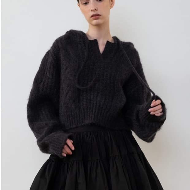 더티스 모헤어 후드티