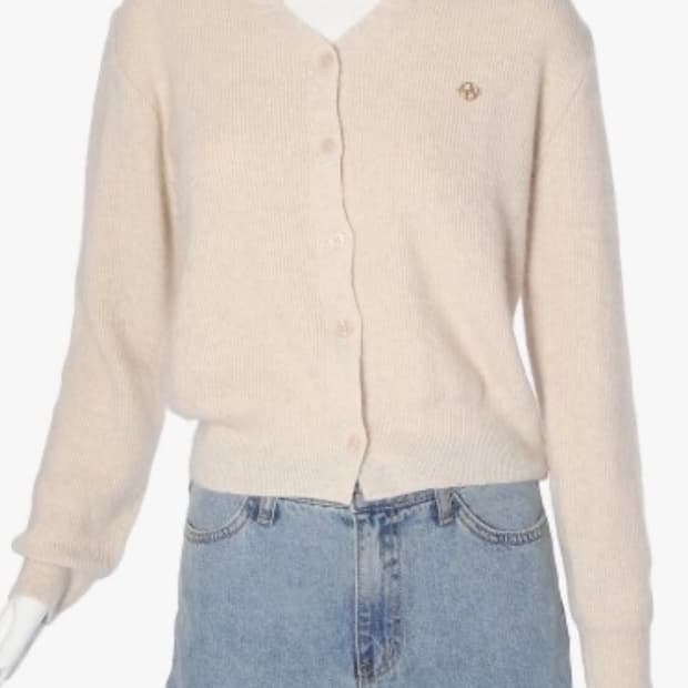 올리브데올리브 폭스 니트 가디건 55 아이보리