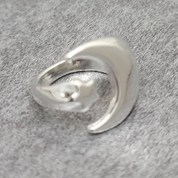 star & moon ring