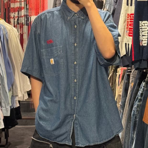 [IM] Carhartt 데님 반팔 셔츠 