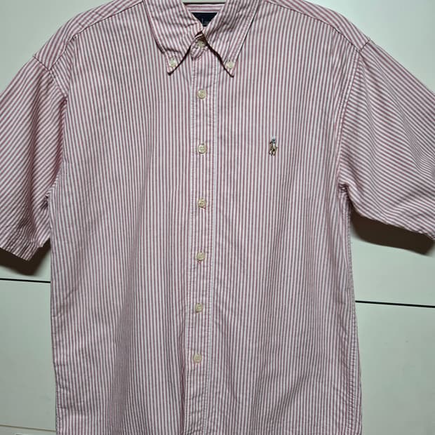 폴로 랄프로렌 옥스포드 스트라이프 멀티포니 반팔 셔츠