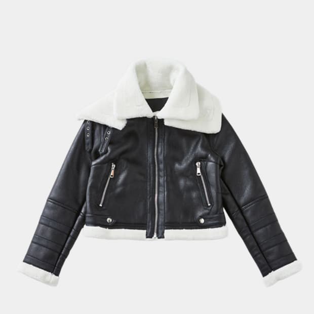 레프트서울 크롭 무스탕