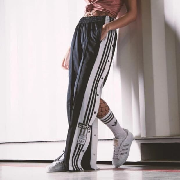 아디다스 버튼 트랙 와이드 팬츠 (27/28)