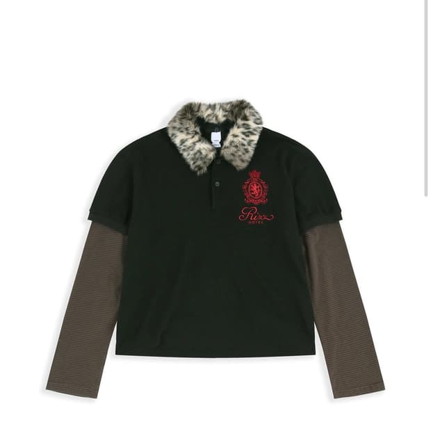 Protocol index 레이어드 폴로 셔츠 블랙 2사이즈