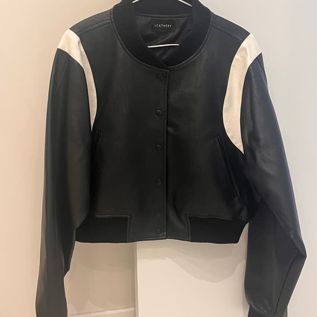 레더리 바시티 레더 자켓