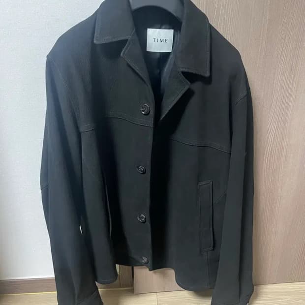 타임옴므 램스킨 오픈 칼라 자켓 (95사이즈) 팔아요.