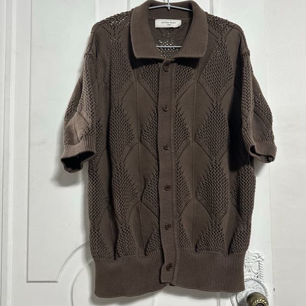 애프터프레이 리프 크로쉐 하프 가디건