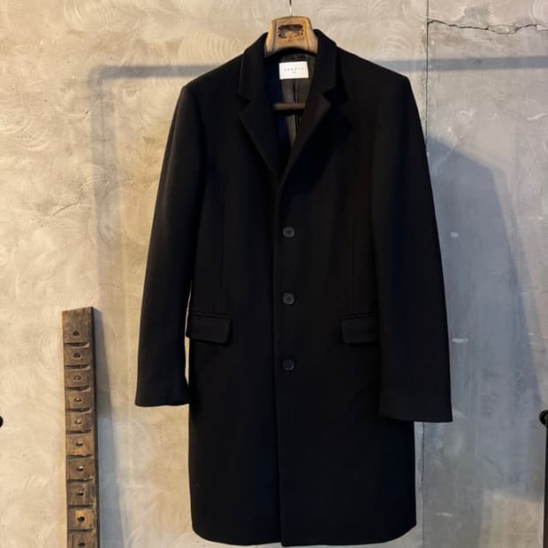 산드로 체스터필드 코트 슬림100