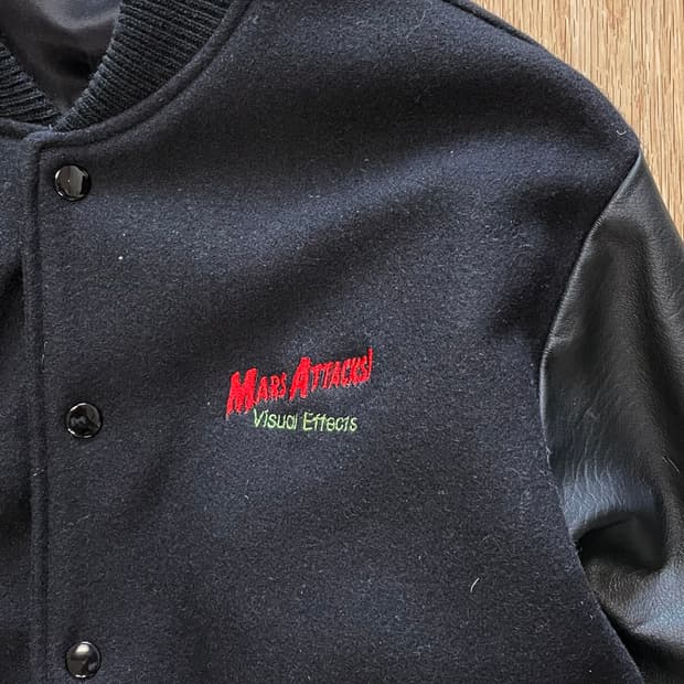 국내 유일 90s USA 영화 마스어택 화성침공 크루 빈티지 바시티 자켓