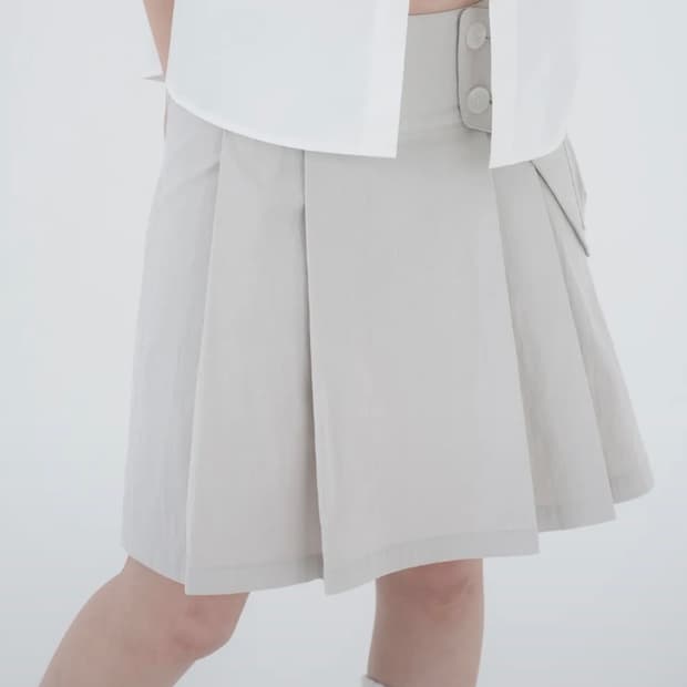 미세키서울 포켓랩스커트 라이트그레이