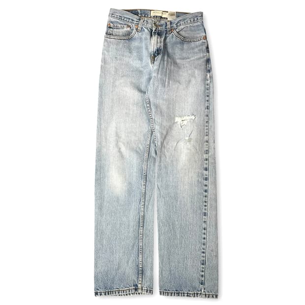 (31) 리바이스 505 31X34 데미지 연청 데님 팬츠 레귤러핏