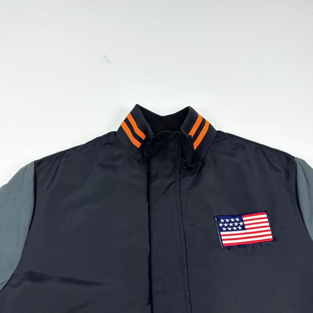 마제스틱 성조기 블랙 바시티 스타디움 점퍼 (M)