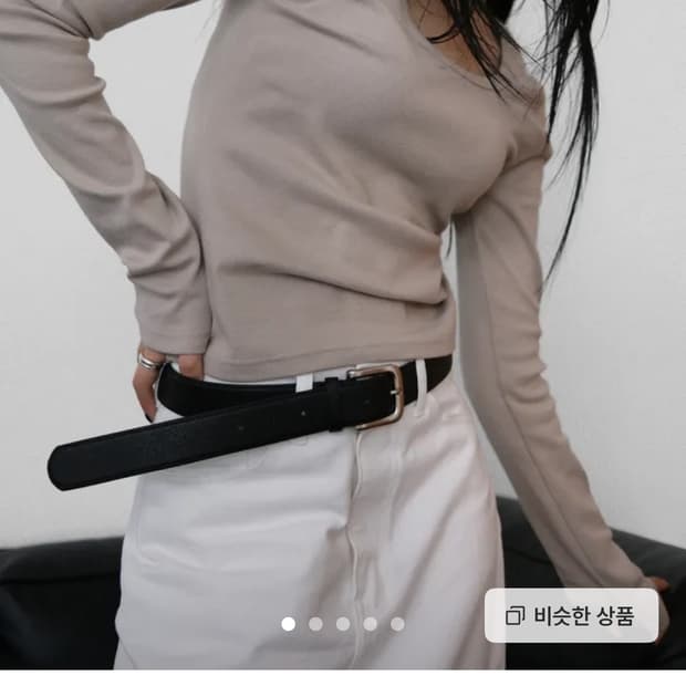 (반택포) 어텀 레어투웨이 티셔츠 베이지