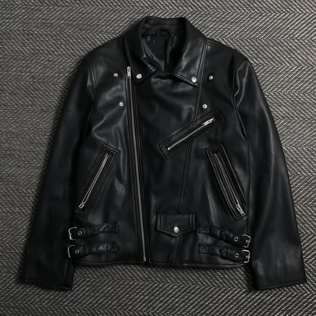 지이크 비건 레더 라이더 가죽 자켓 블랙o 4293