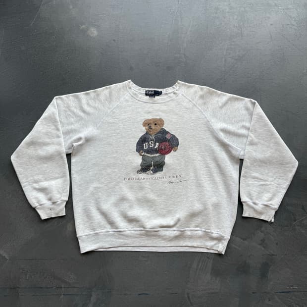 90s 폴로 베어 스웻셔츠