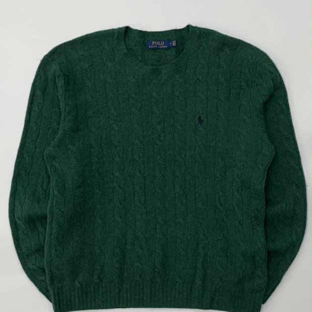 [M] 폴로 랄프로렌 울 캐시미어 케이블 니트 스웨터