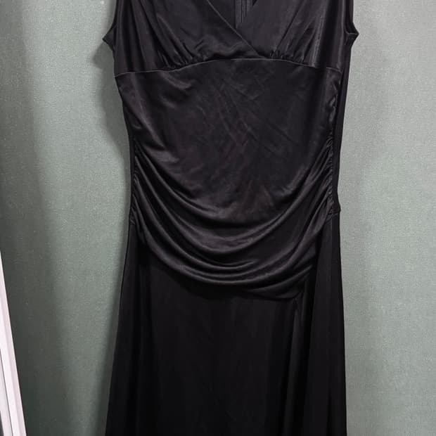 빈티지 오리엔탈 페어리 아카이브 블랙 드레이핑 원피스 큐빈 파우닝 오공이