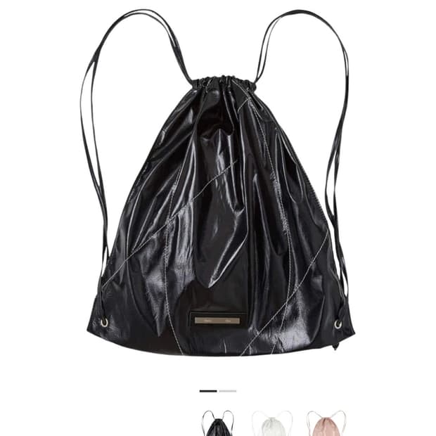 마뗑킴 스트링 코팅 백팩 블랙