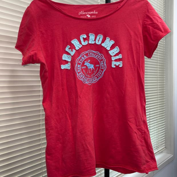 Abercrombie Athletic Dept. Red Logo Tee