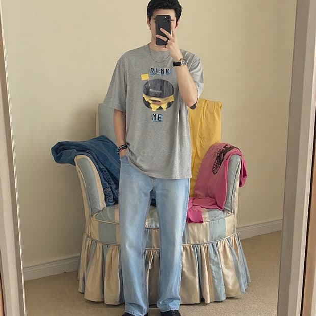 ACNE STUDIOS READ ME 레터링 티셔츠