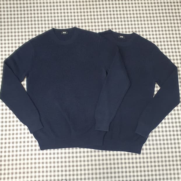 유니클로 긴소매 면니트 남자95 (2벌같이)