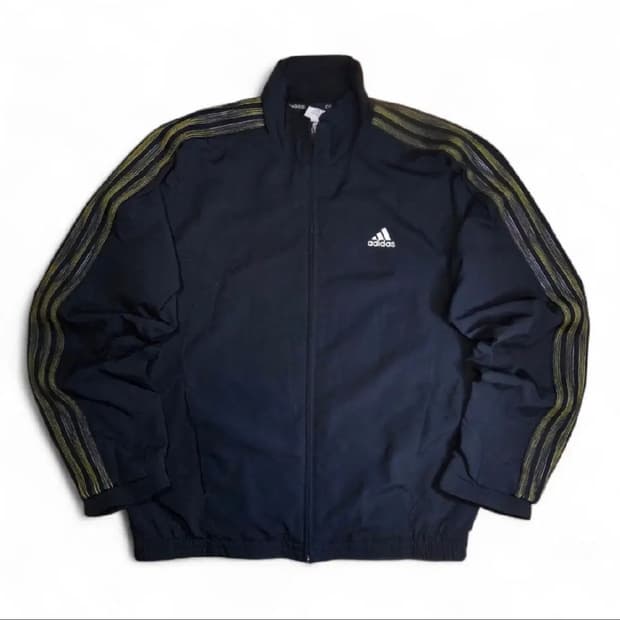 아디다스 삼각로고 사이드라인 바람막이 자켓 (XL)