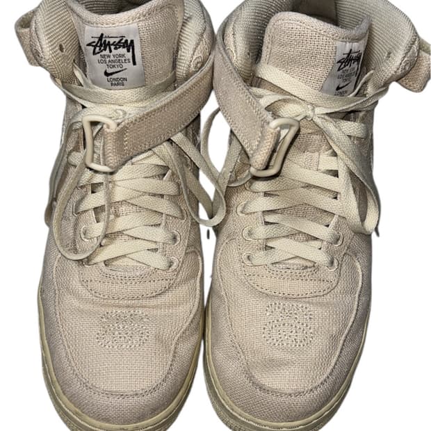 Nike Stussy Air Force 1 Mid Fossil
