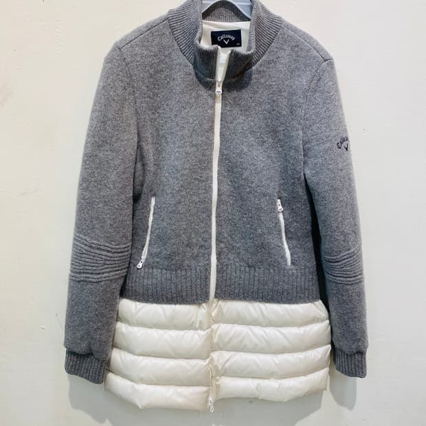 골프 웨어 Callaway 여성 다운패딩 니트 자켓 