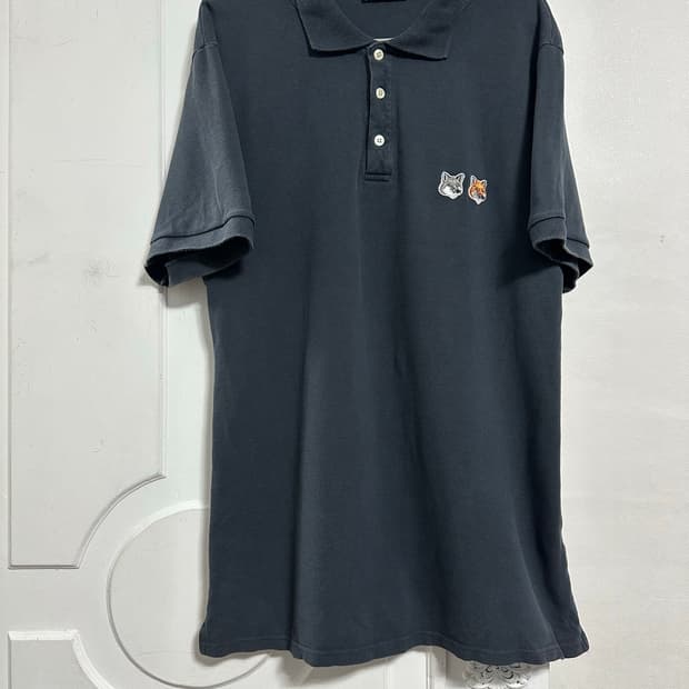 메종키츠네 더블 폭스 헤드 카라티