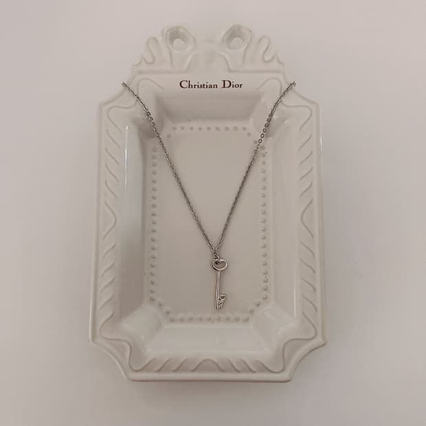 빈티지 디올 열쇠 로고 목걸이