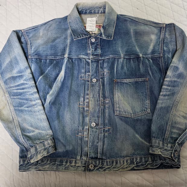 [L] 세인트미카엘X버버진 데님자켓