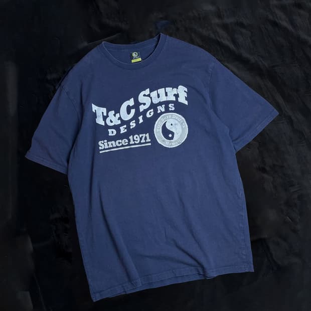 일본빈티지 T&C Surf Designs 클래식 로고 티셔츠