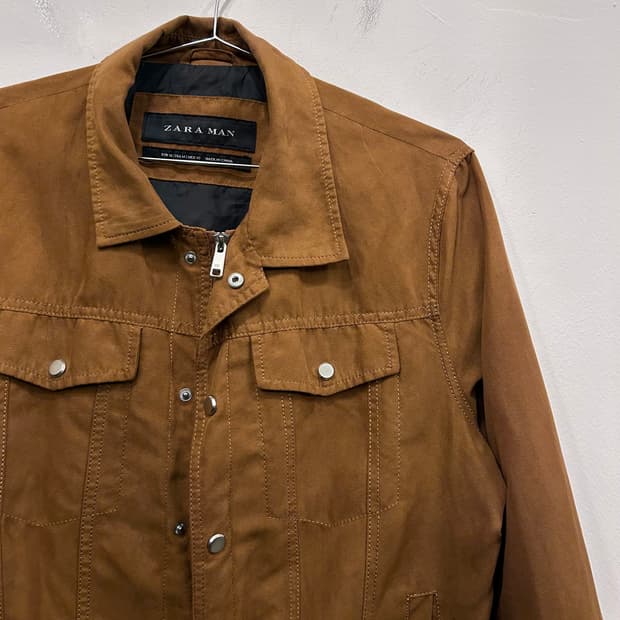 자라 맨즈 스웨이드 집업 클래식 워크자켓