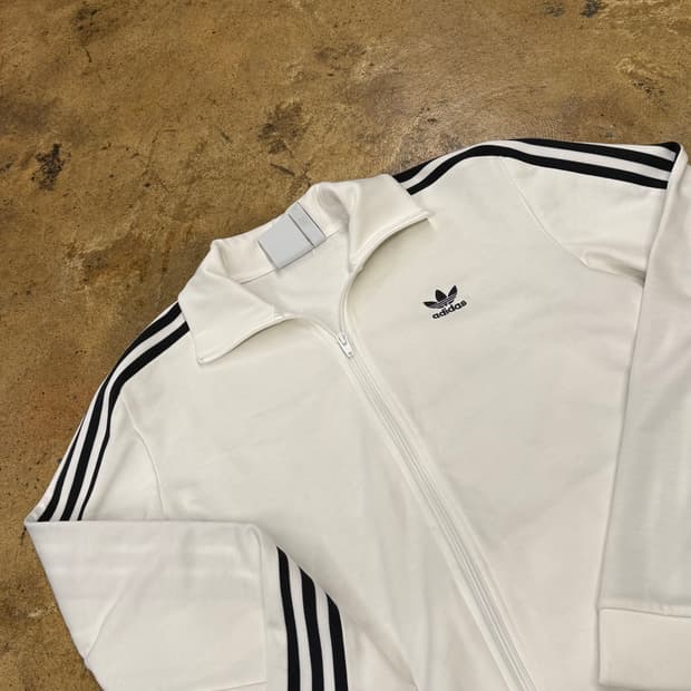 아디다스 화이트 베켄바우어 투웨이 흰검 져지 트랙탑