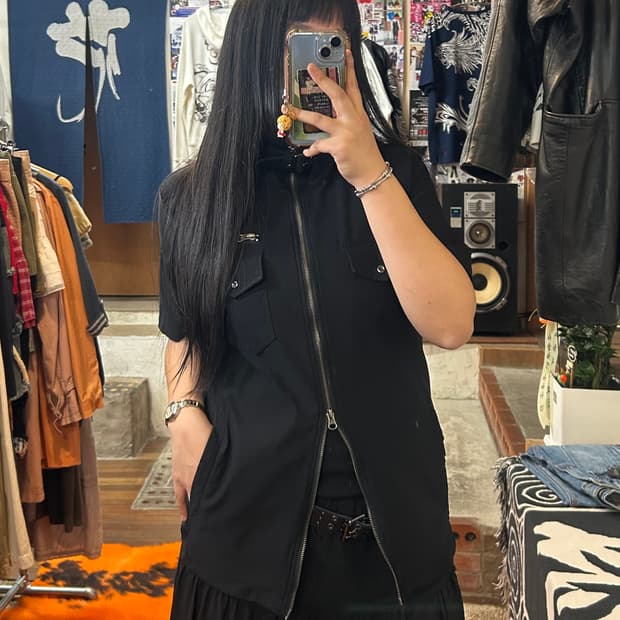 JPN 락시크 투지퍼 폴리 반팔 집업