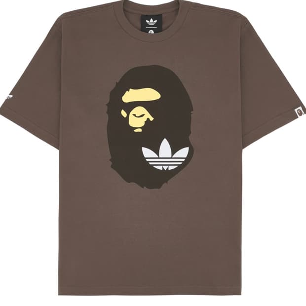 아디다스 베이프 반팔 브라운 L