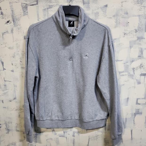 캉골 반집업  맨투맨 그레이 